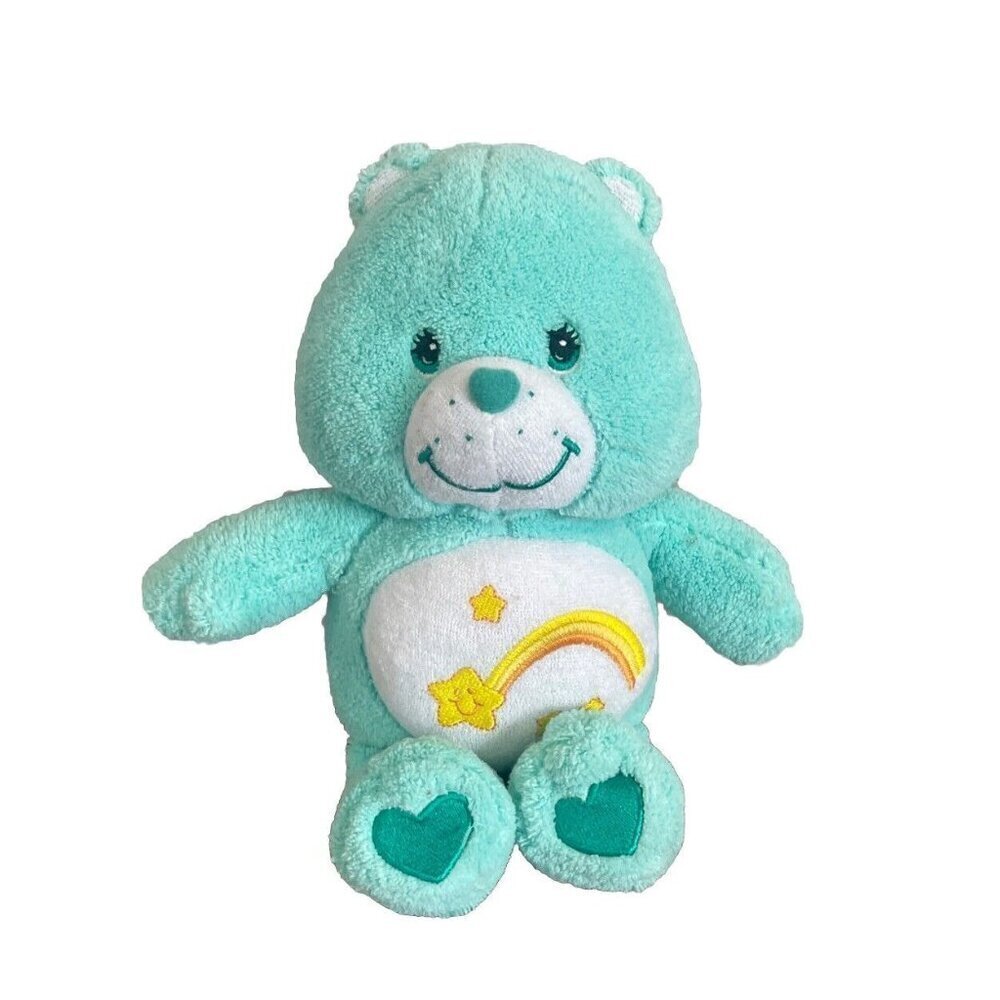 Care Bear Wish Bear My First Care Bear 2004 Chime Green Star Rainbow Rattle